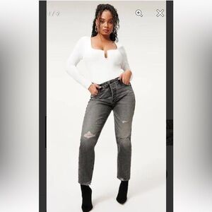 Good American GOOD GIRLFRIEND HIGH RISE
JEANS GG602BT BLACK163
Size 8/ 29